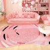 Living Room Carpet Large Size Pink Irregular Rug Bedside Floor Mat Zebra Animal Pattern Home Decoration Rugs Alfombra De Salón