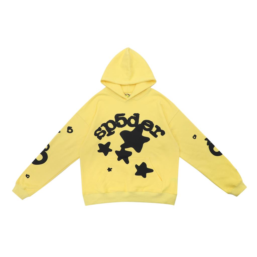 American Trendy Brand Sp5der 555555 Spider Web High Street High Quality Pure Cotton Terry Men's and Women's Hoodies Sweater