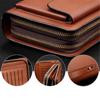 WEIXIER Men Wallets with Coin Pocket Zipper Double Zipper Male Wallet Long Large Men Purse Coin Clutch Bag Black Business
