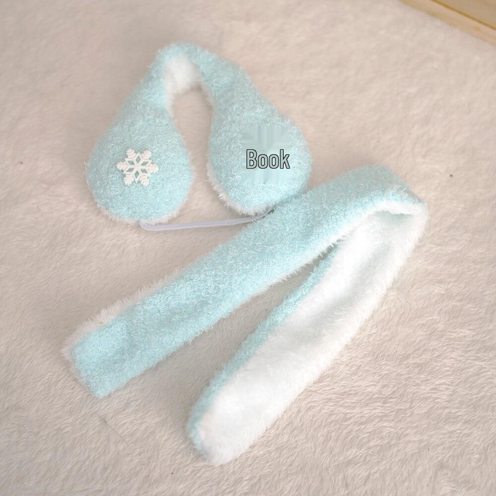 Lina Bell Outfit: Cute S-Size Autumn/Winter Ear Warmers & Scarf Set for Lina Bear Xing Dai Lu Figurine Fits 30cm Lina Bear (without doll)