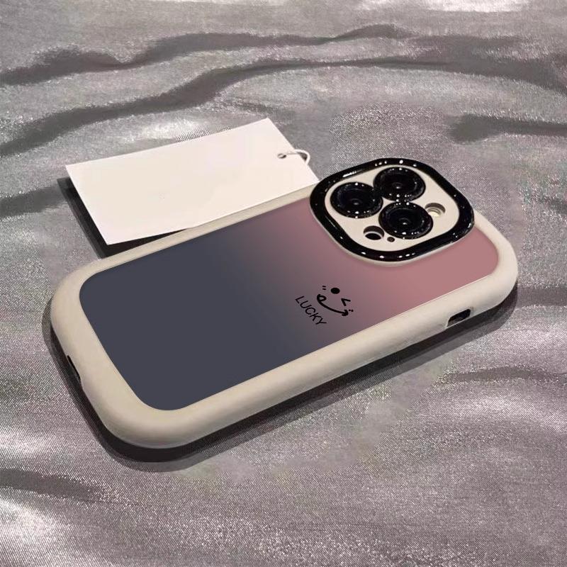 

Подходит для чехла для мобильного телефона Apple 15 Promax Puff iPhone 14plus Градиент Смайлик 16 Мультяшный 13 Противоударный Xr iPhone 14 Pro