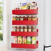 Multifunctional Magnetic Spice Rack Organizer No-Drill Wall Mounted Shelves Set Strong Magnetic Refrigerator Shelf for Spice