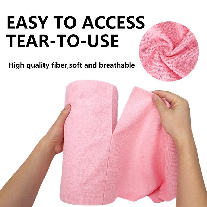 1000cm Microfiber Cleaning Towel Roll, Extra Large Reusable Hand-Tear Dust Rags for Car Washing, Home and Kitchen Cleaning
