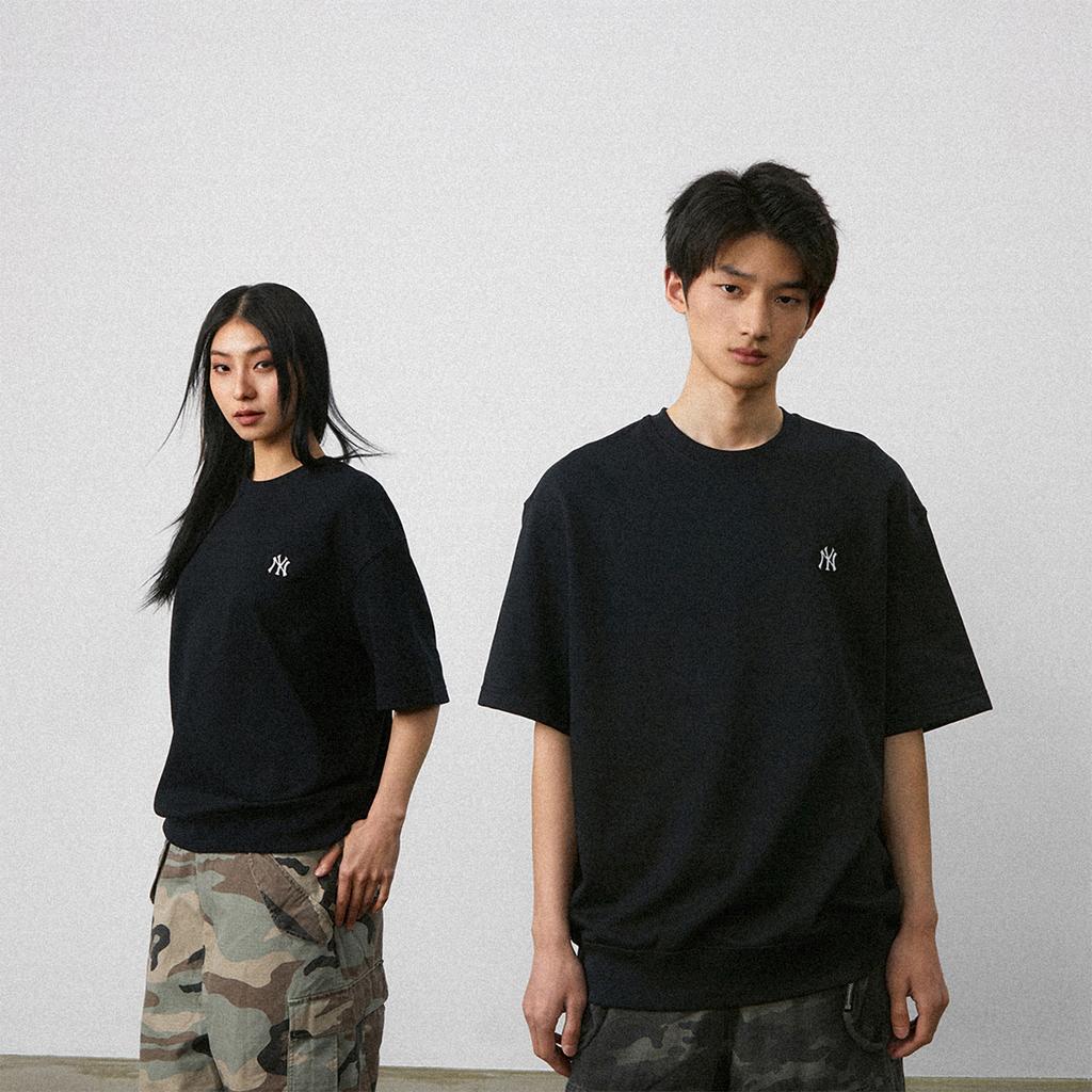 New MLB Set-in Sleeve T-Shirt Unisex Black 3ARSB1243-50BKS