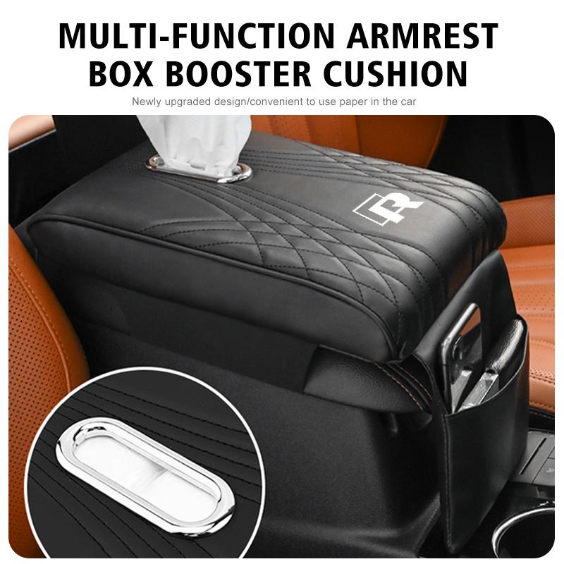 Car Armrest Comfort Booster Cushion Leather Metal Heightening Pad For Volkswagen VW Tiguan CC Jetta Polo Golf 4 5 6 Passat B5 B6 zr6