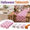 Halloween Pumpkin Table Runner Orange Fall Rectangular Tablecloth for Party Dining Decor