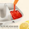 Silicone Taco Tray Burrito Serving Dish with Handles Dividers Heat Resistant Non-Slip Base Dishwasher Safe Tortilla Rack