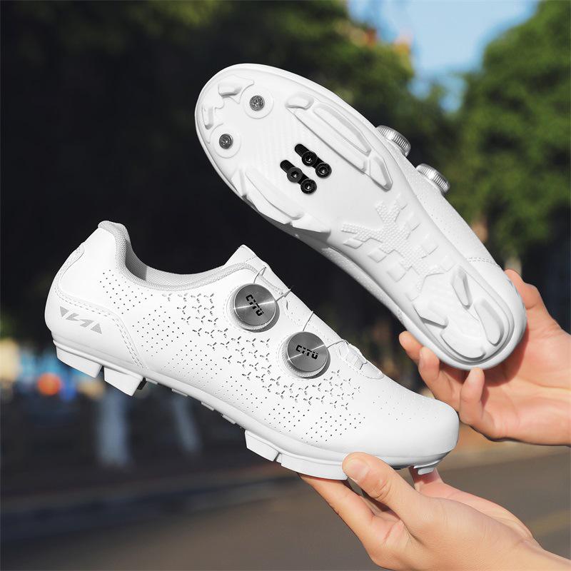 Unisex Clipless Cycling Shoes: Breathable, Lightweight, Stiff Sole, Double BOA Dial - Road & Mountain Bike Compatible