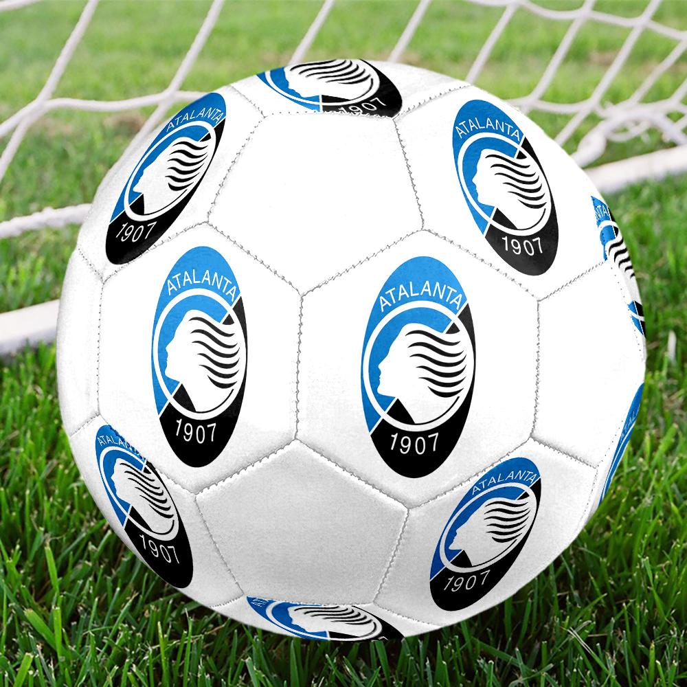 Pallone da Calcio Atalanta BC, colorato, adatto a tutte le età, cucito a macchina, materiale PVC, qualità da competizione, taglia 5 Pallone da Calcio, resistente e ad alto rimbalzo