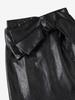 Luvm Fake Leather Ribbon Mini Skirt_Black
