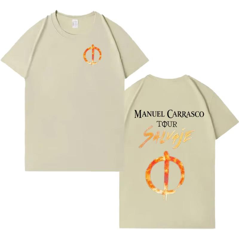 Hip Hop Unisexs Tshirt Rapper Unisexuel Carrasco Salvaje Tour Hot Sale High Quality Tshirt Unisex Women Cotton Cozy Casual Streetwear