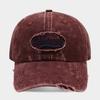 Embroidered Vintage Cotton Baseball Cap With Adjustable Fit For Casual Outdoor Wear