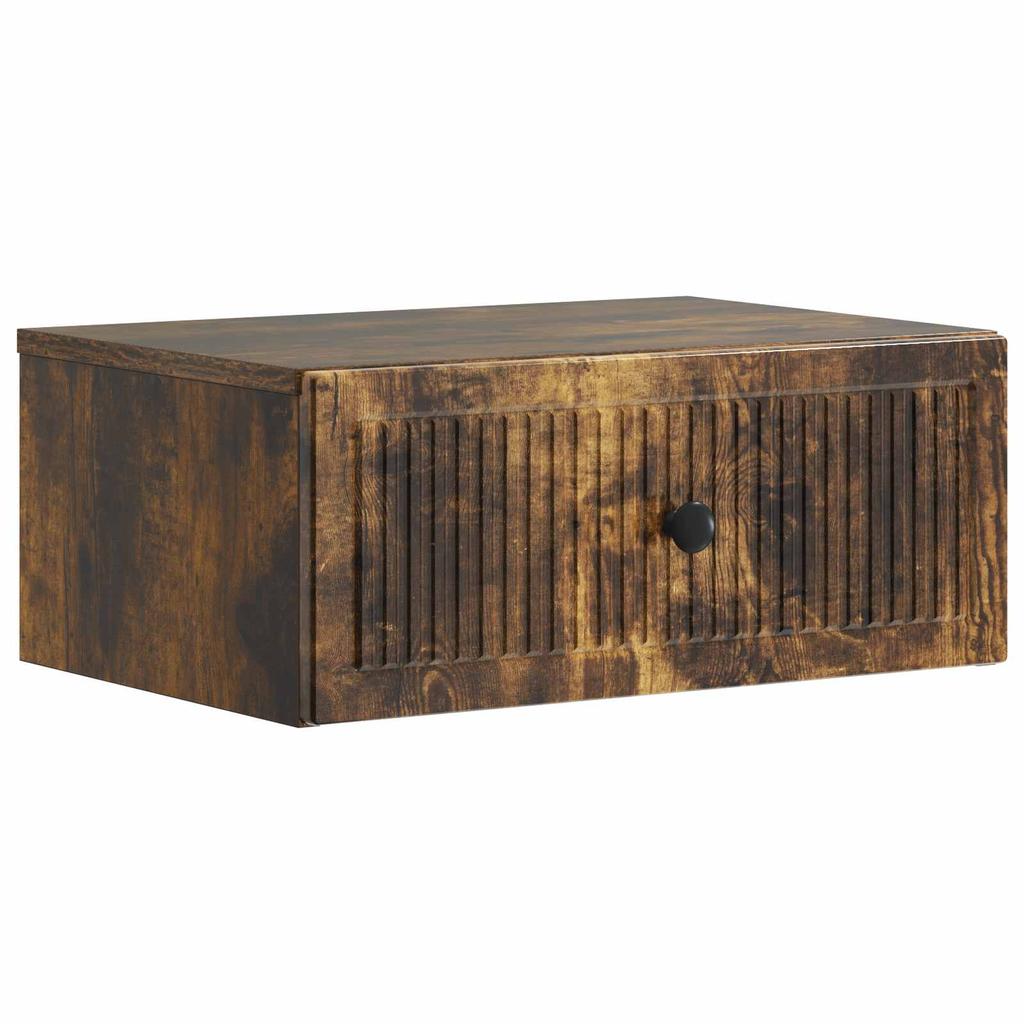 Nightstand Smoked Oak 49 x 34.5 x 20 cm Engineered Wood