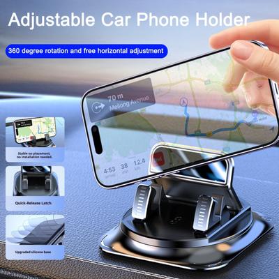 Armaturenbrett Auto Handyhalterung 360 Grad drehbarer Handyhalter mit rutschfestem Pad Einhandbedienung Parkausweis-Halter für iPhone für Android