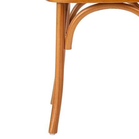 Cadeira Castanha Isak Feita De Madeira De Faia Decorada Com Rattan