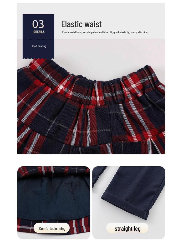 Children's British School Cardigan Three-Piece Set: Spring/Autumn Uniform for Primary and Kindergarten