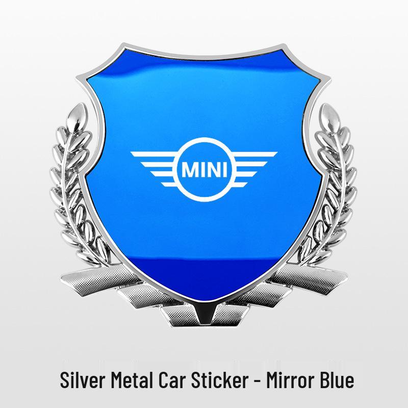 BMW MINI COOPER Wheat Ear Side Emblem Sticker: Metal Body Decoration for F55/F56 Models