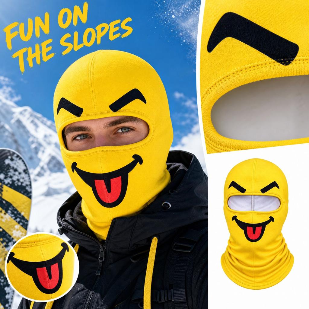 Vtipná maska na snowboarding cyklistiku větruodolná pokrývka hlavy maska