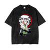 Demon Slayer Washed T-Shirt Demon Slayer Acid Wash T-Shirt Retro Anime T-Shirt Fox Mask T-Shirt A Gift for Him