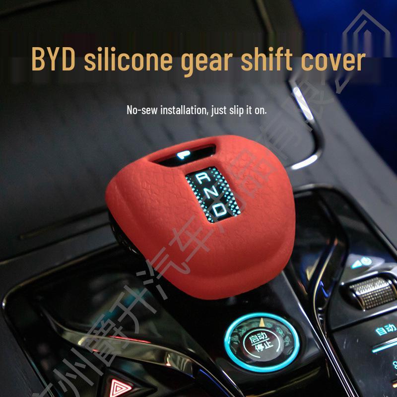 Silicone Gear Knob Cover for BYD Qin Plus, Frigate 07, Han, E9, Song Pro, and Tang DMI