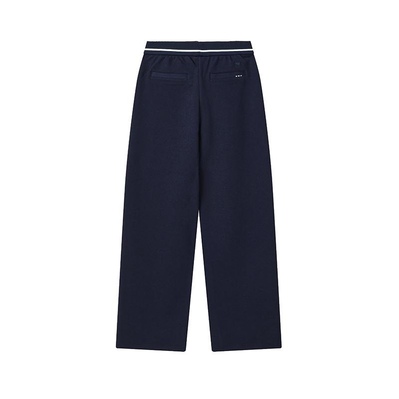 FILA Heritage Simple Classic Fashion Retro Casual Versatile Comfortable Knitted Sports Pants Women bottoms Cigarette-Blue F11W628611FDB