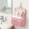 Reinforced Hook Bathroom Hanging Bag for Cosmetics Toothbrush Organization Multi Compartments Storage Organiser