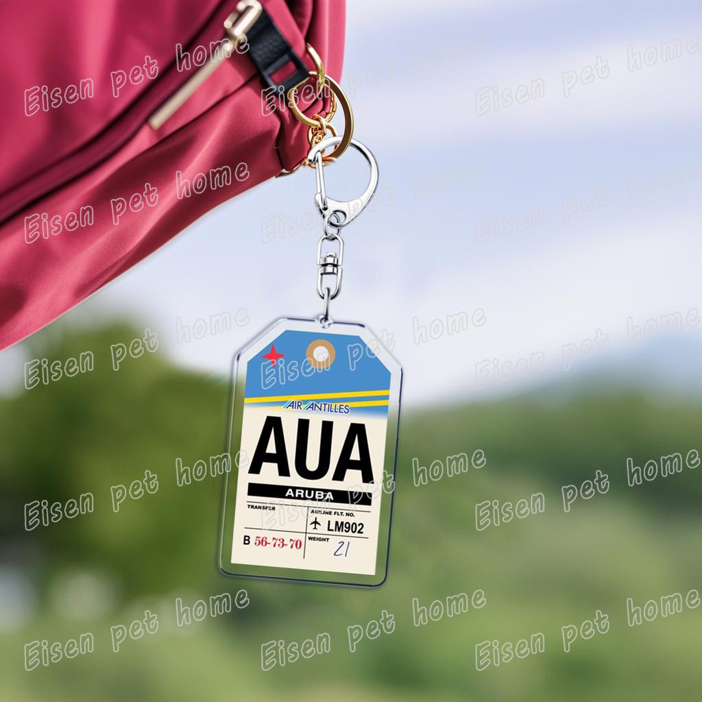 Plane Ticket Koffer Keyrings for Accessories Bag Key Chain Ring Jewelry Fans Gifts Travel Country Label Keychain Llaveros