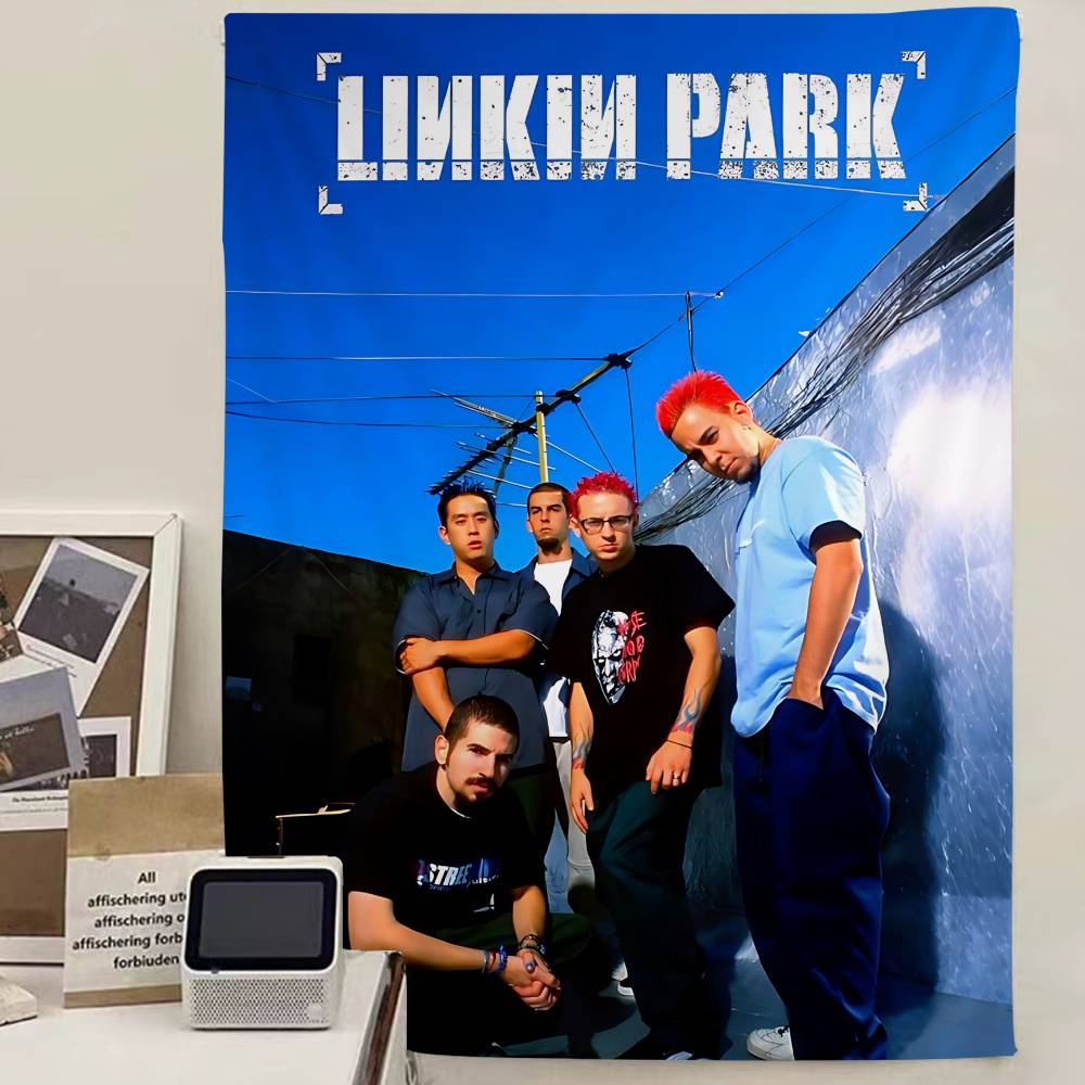 Nu Metal Band L-Linkin P-Park Cartoon Tapestry Art Science Fiction Room Home Decor Wall Hanging Sheets