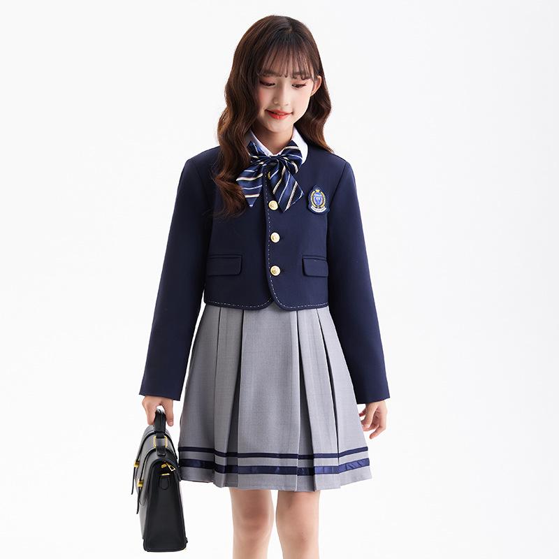 British Style Kindergarten Uniforms: Children's Formal Suit Jackets for Boys and Girls