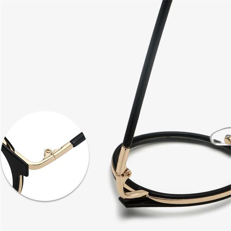 Blue Light Blocking Women Oval Prescription Glasses For The Nearsighted Metal Student Minus Diopte Eyeglasses 0 -0.5 -0.75 To -6