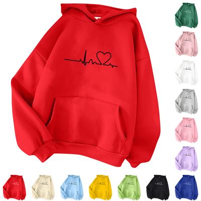 Felpa con cappuccio casual alla moda da donna a maniche lunghe