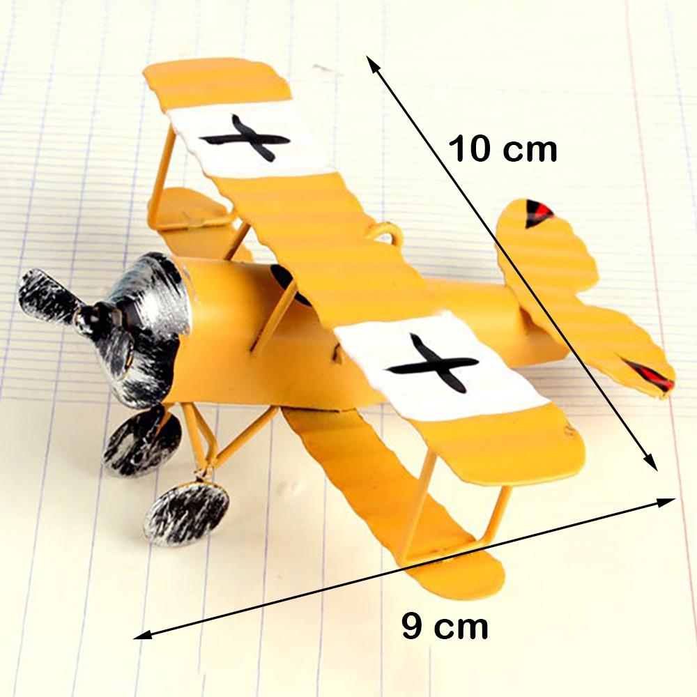 Vintage Metal Airplane Model Retro Iron Aircraft Ornament Nordic Creative Crafts Desktop Decoration Household Decoration Collectible Present