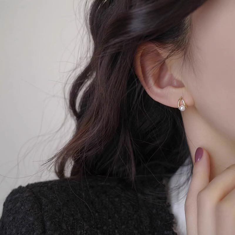 Pearl Pearl Surgical Pink Stud Gift [Mesaro] Women's Earrings, Earrings, Earrings, Silver, Gold, Gold, Earrings, Popular, Small, Simple, Mother's Day,