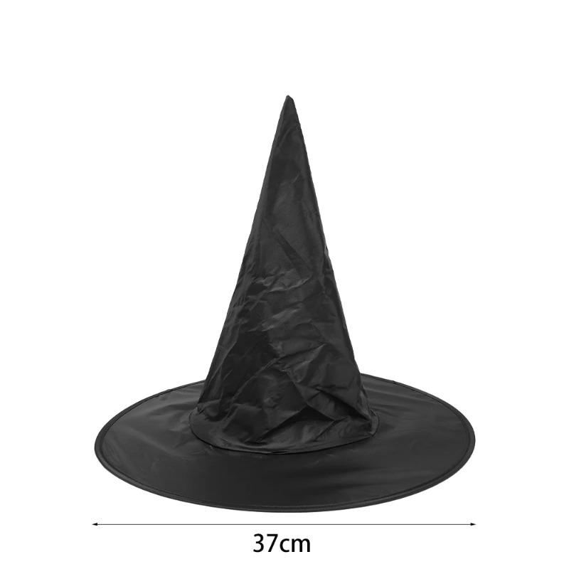 Halloween Witch Hat Kids Adults Halloween Party Cosplay Costume Props Decoration Black Wizard Cap Yard Hanging Witch Hat