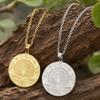 LIKGREAT Tree of Life Necklace Triquetra Moon Phase Neckchain Stainless Steel Jewelry Wiccan Goddess Amulet Gift for Women