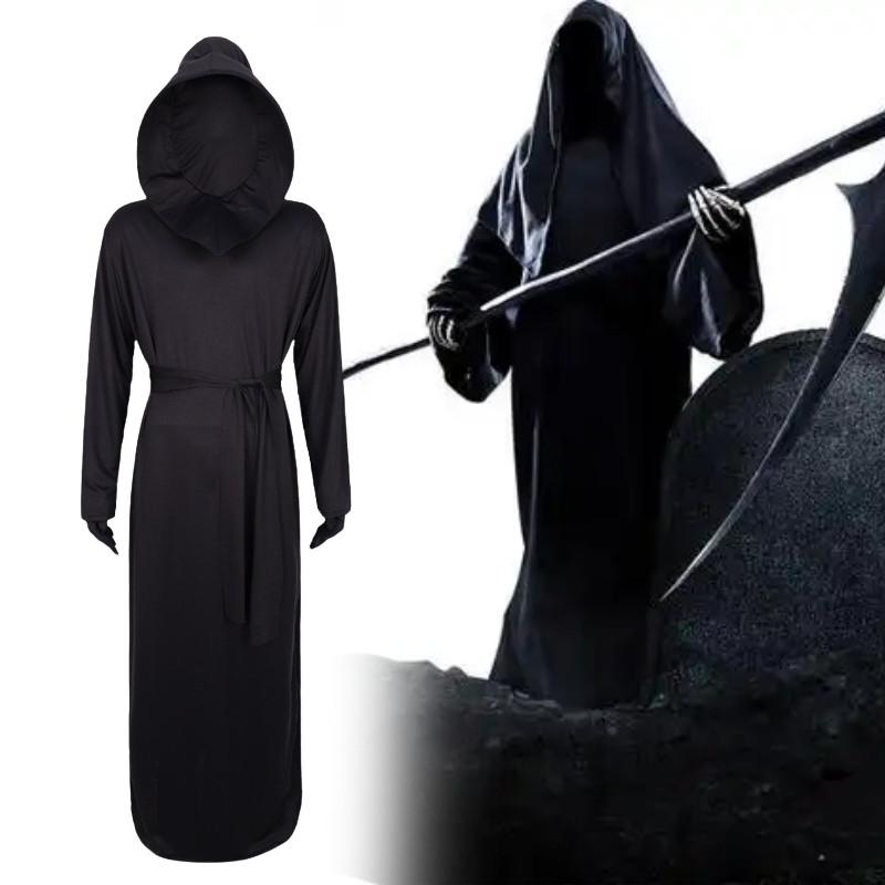 Halloween Schwarzer Todesgott Cosplay Kostüm Aus Polyesterstoff Für Bühnenauftritte Und Party-Events