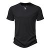 Men's Short Sleeve Henley Shirts Casual Cotton Slim Fit Basic Summer V Neck T-Shirt for Men