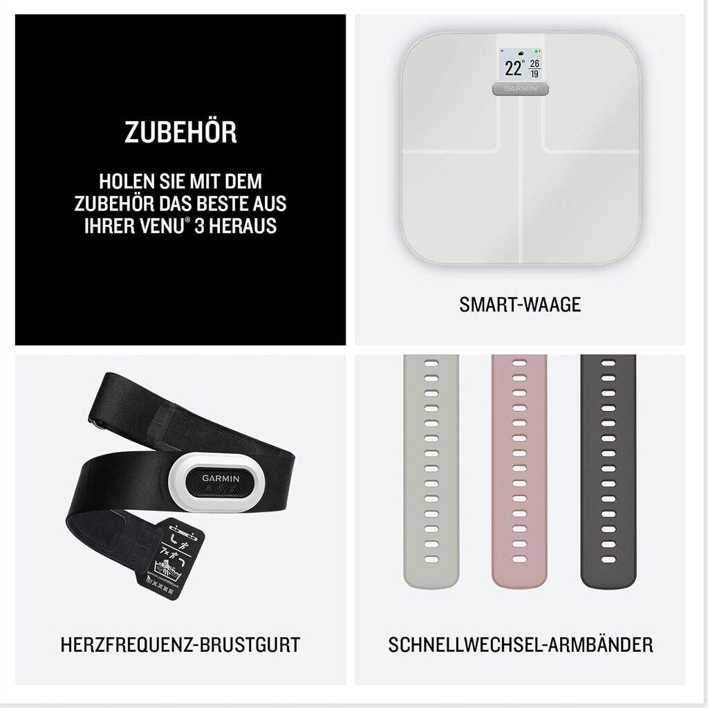 Garmin Venu 3S Elfenbein/Softgold Silikon-Armband