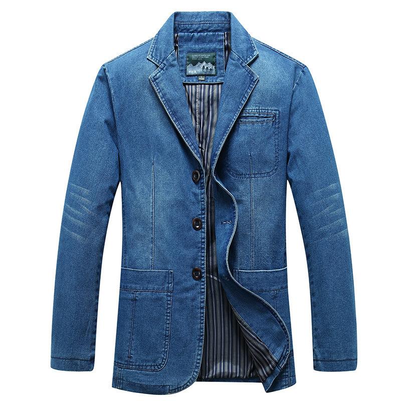 Men's Denim Suit Men's Casual Loose Large Size Youth Jacket Denim Suit Jacket