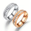 A 1pc Stylish and Versatile Design Ring Set Made of Zircon Titanium Steel