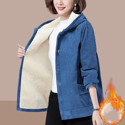 Women's Winter Thickened Hooded Jacket Warm Jacket Short Hooded Lining Padded Jacket