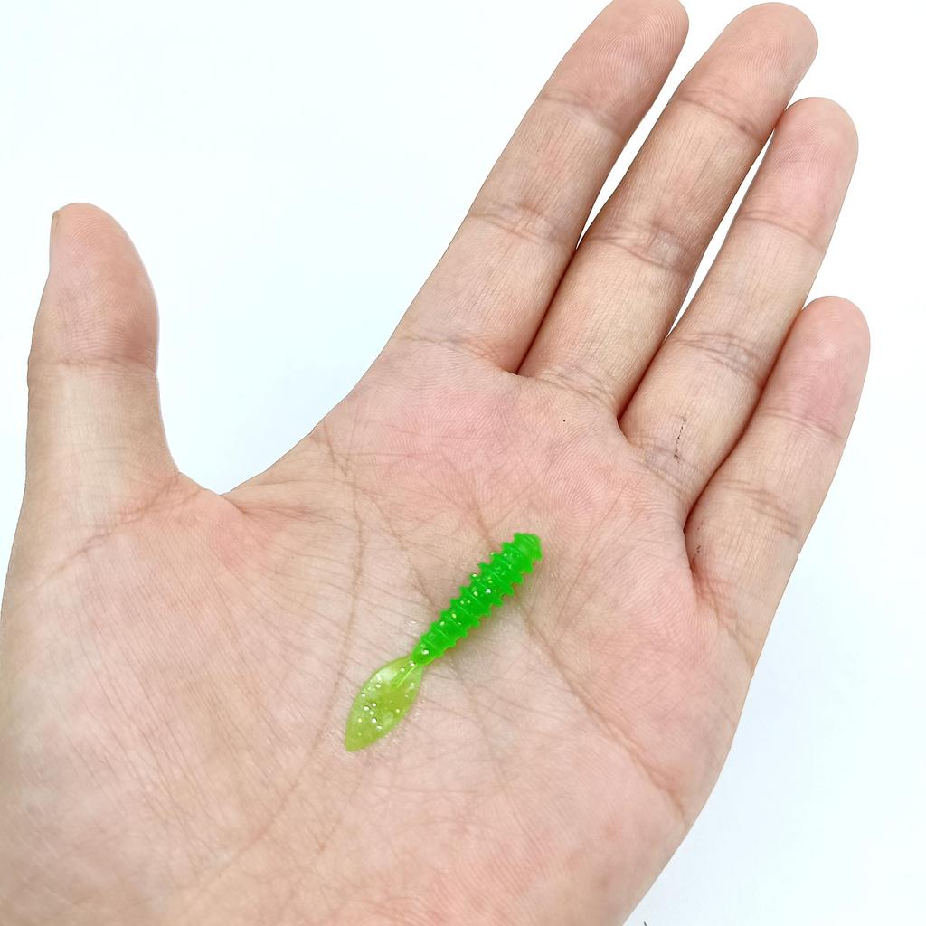 DUODUOYU 10ST TPE Mini Havsklippfiske Beten 0.3g/35mm Små Gummi Mjuka Beten Silikon Mask Konstgjorda Beten Bass Fiskeutrustning