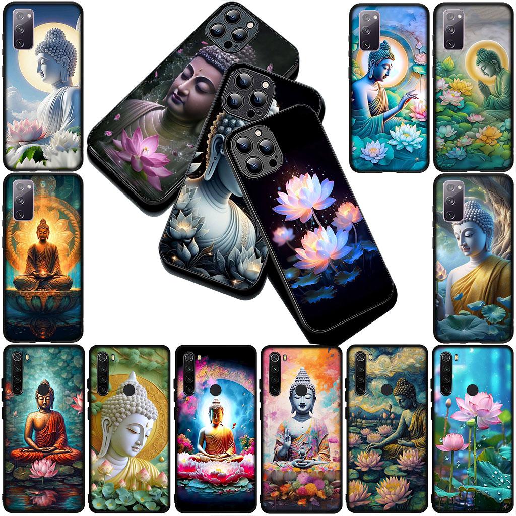 Phone Cover for Motorola Moto Edge 70 60 Fusion NEO Pro G Stylus G56 G96 G04 G05 20 Soft Case Lord Buddha Lotus Flower Light