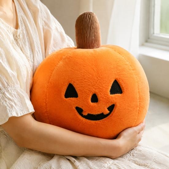 Pumpkin Shaped Plush Decor Halloween Pillow, Mummy Doll Toy, Soft Stuffed Decorative Toys Doll, Cushions for Sofa And Home For