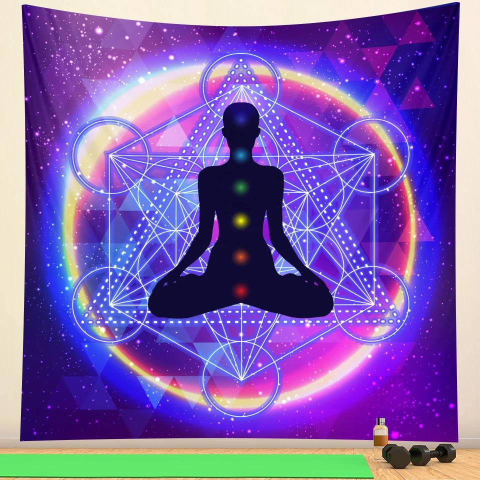 VIKAMA Sacred Space Collection Chakra and Buddha Mandala Yoga Mats and Wall Hangings Meditation Spiritual Gifts