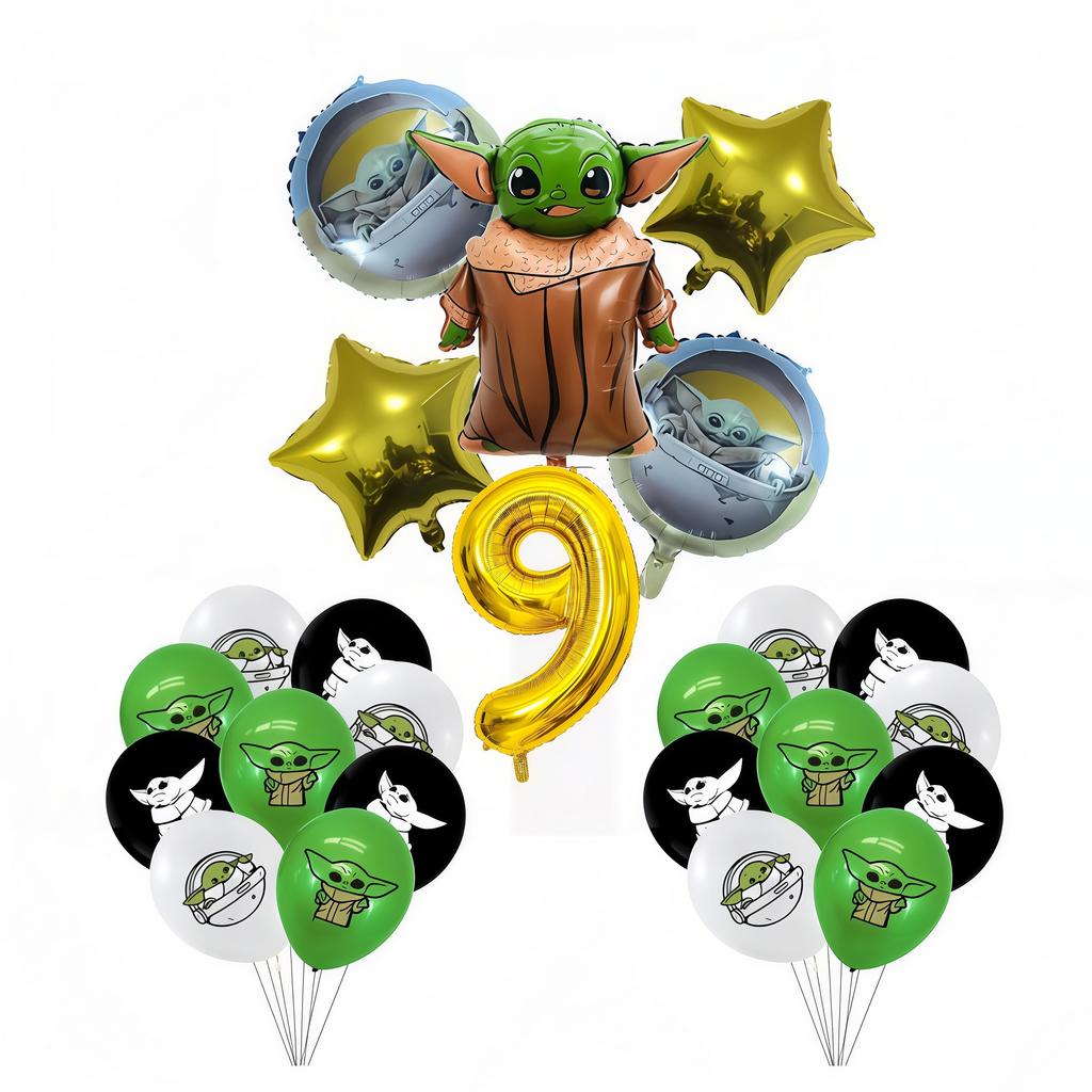 Star Waring Yoda Baby Theme Birthday Party Decoration Plate Napkin Cup Balloons Banner for Boys Favor Baby Shower Supplies Gifts