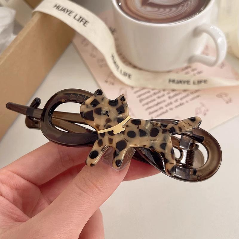 Korean Style Polka Dot Bow Shark Hair Clip - Elegant & Versatile
