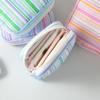 Lightweight Sanitary Napkin Storage Bag Striped Travel Coin Purse New Mini Zipper Organizer