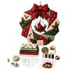 Einzigartiges Weihnachtsgeschenk für Lehrer, Weihnachts-Stoffkranz DIY-Set, Patchwork Anfängerfreundlich, Handgefertigte Bastelgirlande, Materialdekoration