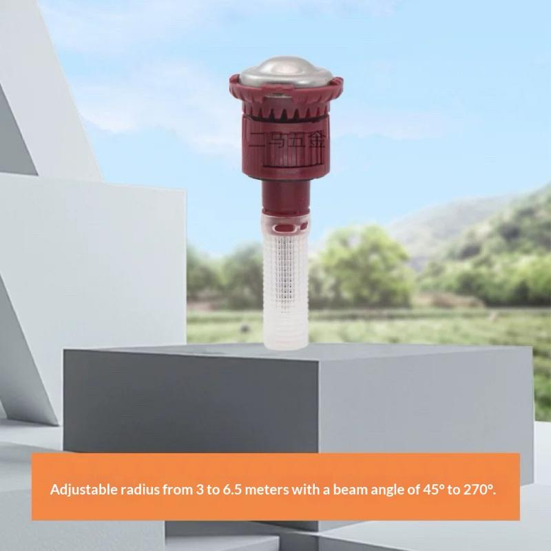 1Pcs Garden Lawn Irrigation Rotary Sprinkler Adjustable Ray Jet Nozzle Sprinkler With 90/180/270/360 Arc 5.5-8.0 Meters Range